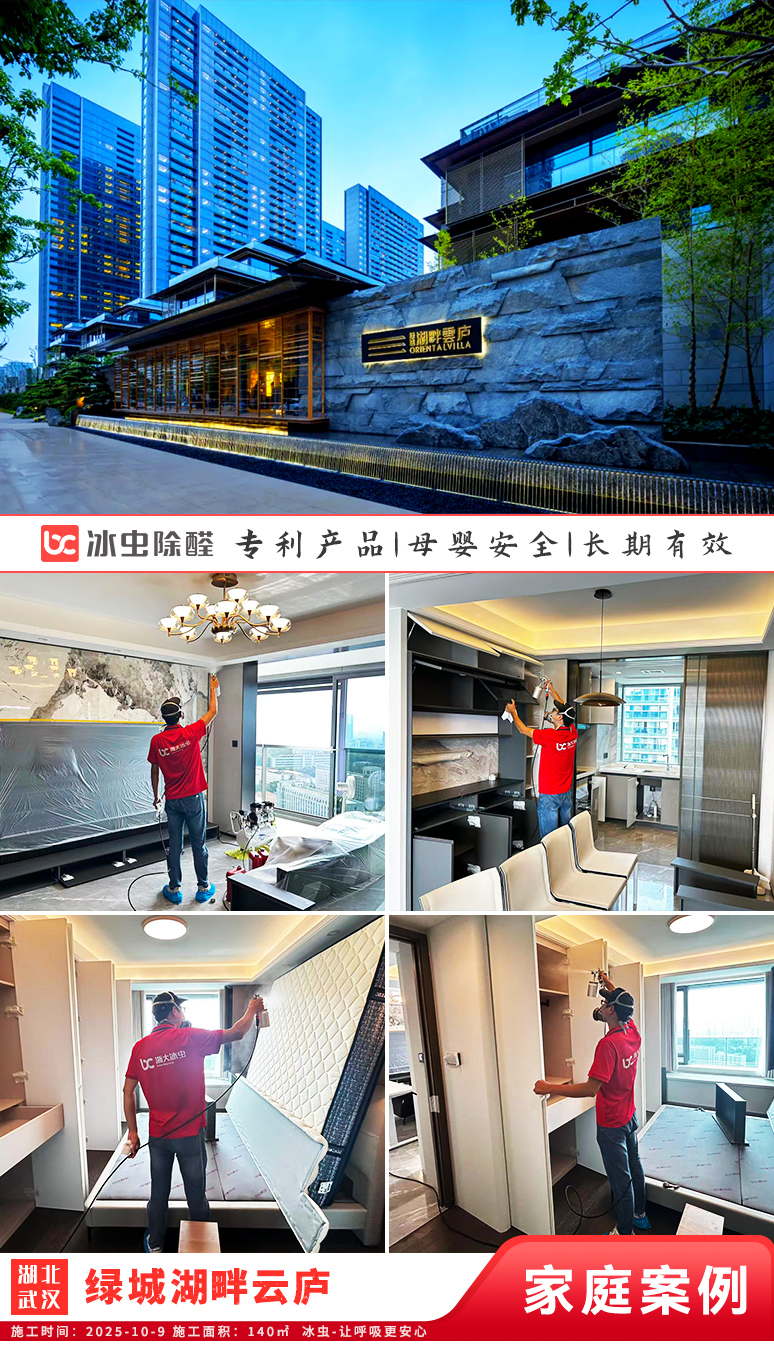 冰虫新房除甲醛案例-湖北武汉江汉区-绿城湖畔云庐