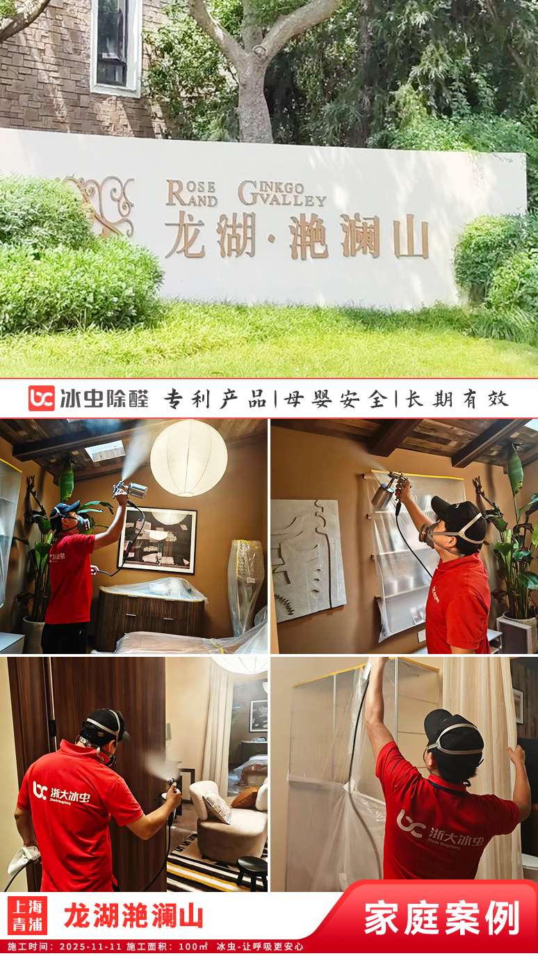 冰虫新房除甲醛案例-上海青浦区-龙湖滟澜山 