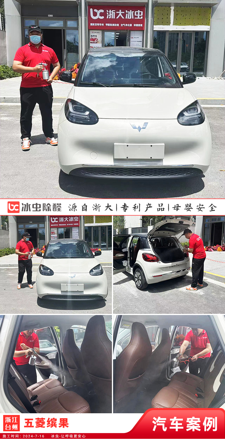 冰虫汽车除甲醛案例-五菱缤果